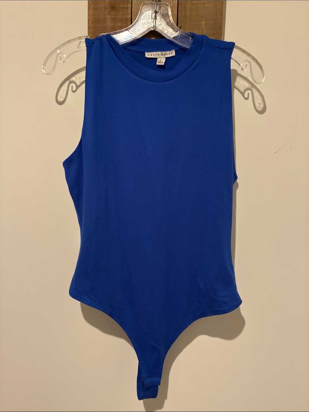 Haute Monde Cobalt Blue Sleeveless Bodysuit